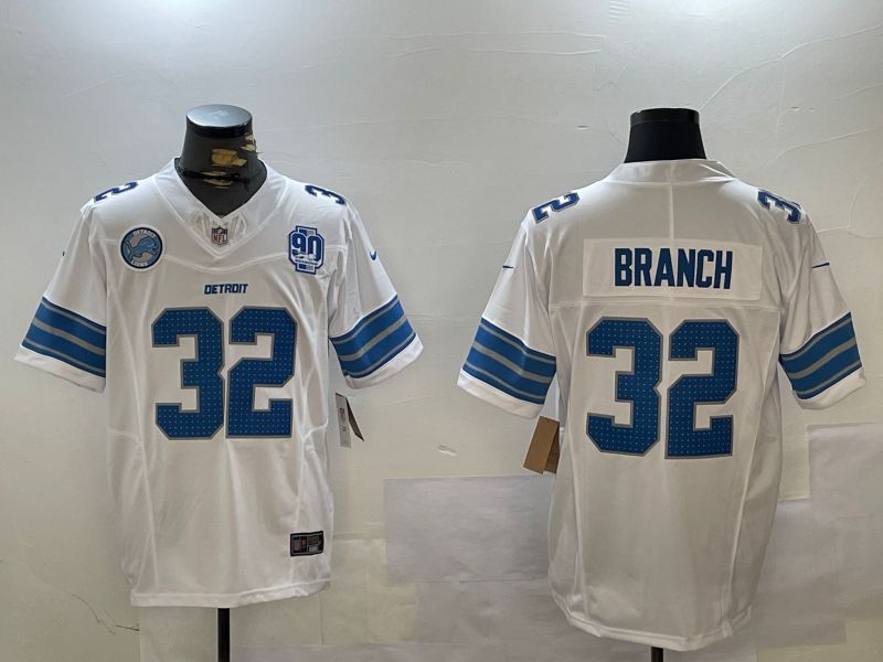 Men Detroit Lions 32 Branch White three generations 2024 Nike Limited NFL Jersey style 4